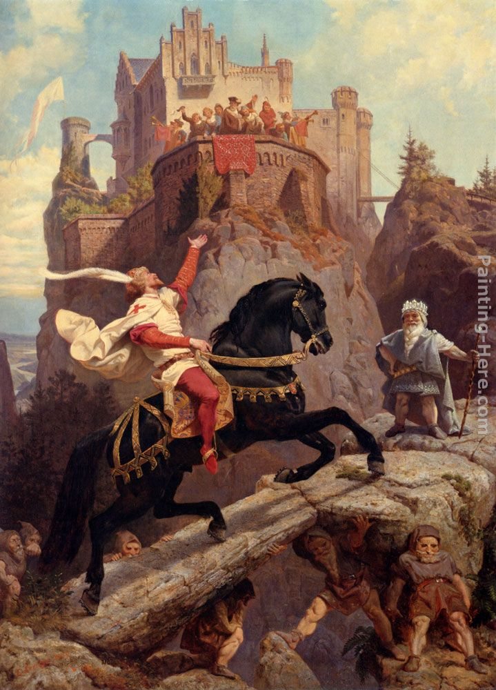Emanuel Gottlieb Leutze The Knight Of Sayn And The Gnomes